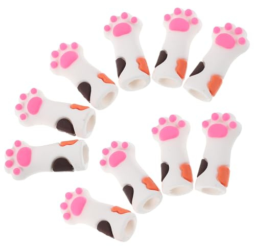 IWOWHERO 10 Fundas Protectoras de Silicona para Alicates y Tijeras de Cutículas, Forma de Pata de Gato, Agarre Seguro, Fácil de Limpiar, para Rutina de Cuidado de Uñas