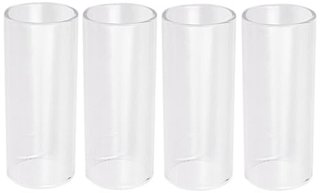 HYTROVE 4pcs Glass Slide Guitar Slider with Excellent Durability and Good Corrosion Performance White Glass Slides for Electric Guitar Professionals and Beginners