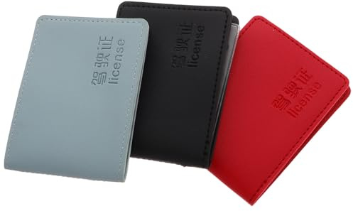 SHERCHPRY 3 Pezzi Porta Documenti per Patente e Registrazione Auto in Pelle Pu Design Elegante, Resistente All'acqua e Cuciture Raffinate per Viaggi e Utilizzo Quotidiano