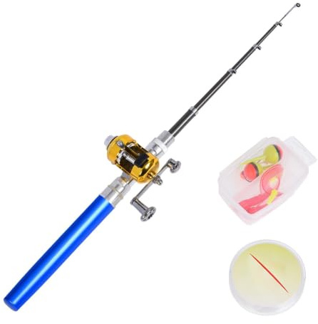 Pen fiskespö och rulle Combo, Pocket Pen fiskespö Liten Fickpenna | Pen Rod And Reel Combo för , födelsedagar, helgdagar, andra speciella tillfällen