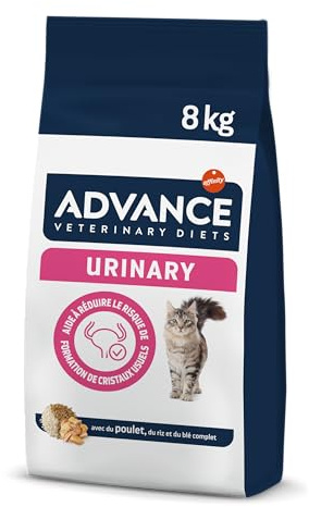 Advance Veterinary Diets Urinary, Pienso para Gatos para la Protección de las vías urinarias, 8kg