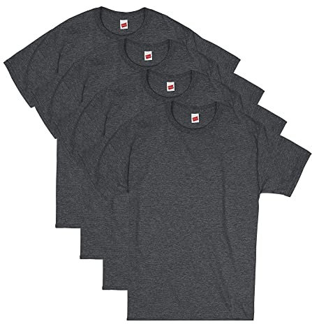Hanes Men's ComfortSoft Short Sleeve T-Shirt, Charcoal Heather, XL