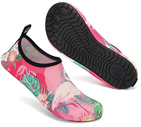 Swim Water Shoes Socks Barefoot Protecting for Sea Beach Swimming Pool Men WomenPink Flamingo 7.5/8.5 UK (EU 41/42, Asian 42/43)