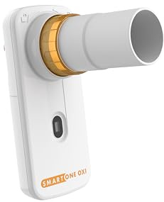MIR SMART ONE OXI | Saturimetro E Spirometro Per Uso Personale Per La Misurazione Della Saturazione Nel Sangue e Della Funzionalità Polmonare | Ossimetro, SpO2, BPM, Picco di flusso e FEV1