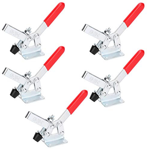 Jeanoko 5 pièces GH-201-C pince rapide anti-dérapante rouge Vertical pince de montage rapide fixation verticale outil de fixation de fixation pour le traitement de soudage