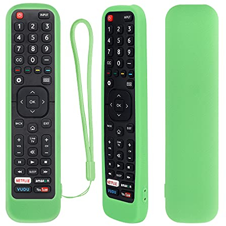 Funda Protectora de Silicona para Hisense Mando a Distancia, EN2X27HS EN2BI27H EN2BO27H EN2A27, Funda Mando para Hisense, Antideslizante, A Prueba de Golpes, Lavable (Verde Luminoso)
