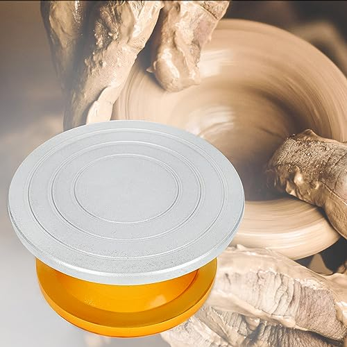 Töpferscheibe, Drehbare Töpferscheibe, Skulptur Töpferscheibe, Craft Clay Drehteller, Schwerlast Bildhauerei Rad Drehscheibe, Drehscheibe Drehteller für Töpferei Ton zum Töpfern, 25cm Durchmesser