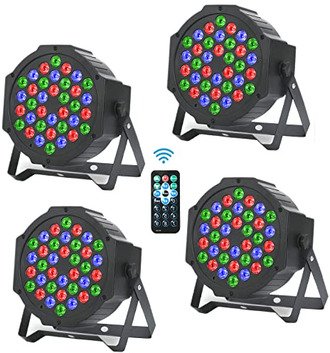 LED Par Projecteurs DJ Light Lumière Disco de Fête 36 LED Lampe de Scène 7 Modes D'éclairage avec Télécommande pour Stage DJ Show Party Bar KTV Halloween Noël