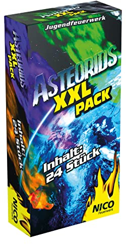 NICO Asteroids XXL-Pack 96 St. 4 x 24 Packung Jugendfeuerwerk Silvester von Aktivhandel