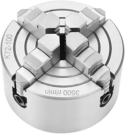 Metall-Drehfutter, 4 Zoll SANOU K72-100 4-Backen-unabhängiges Umkehrbares Metall-Drehfutter, Drehmaschinenzubehör, Spannfutter, Werkzeugfutter