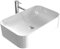 EMKE Waschbecken Aufsatzwaschbecken 60 x 38 x 15 cm, Handwaschbecken für Badezimmer & Gäste WC, Waschtisch Klein Waschbecken Bad Waschschalen Eckig Keramikwaschbecken Weiß