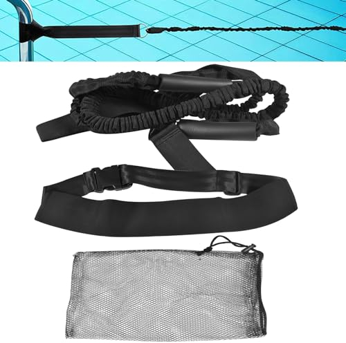 Forhome Schwimmgurt 2-8M Einstellbare Schwimmwiderstandsgürteln mit Netz und Verstellbarem Gürtel für Erwachsene Schwimmtrainer Jedes Schwimmbad Ohne Gegenstromanlage