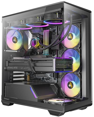 Antec C3 ARGB Mid Tower - Case da gioco in vetro temperato per PC, colore: Nero