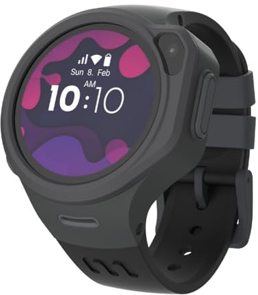 MyFirst Smartklocka R1c 4G för Barn Med Gratis Data SIM-kort, Kamera, Röst/Videosamtal, GPS-spårning - Gåva Idé för Ålder 5-15 - Grå