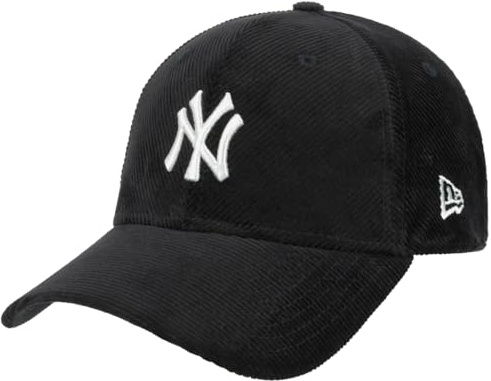New Era 9Forty Cord NY Yankees Cap Basecap Baseballcap Curved Brim Damen/Herren/Strapback - Metallschnalle, mit Schirm Frühling-Sommer Herbst-Winter Frühjahr Sommer Herbst Winter - One Size schwarz