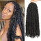Samtress 20 Inch Natural Black Butterfly Locs Crochet Hair 6 Packs Pre Looped Distressed Locs Crochet Braids Synthetic Soft Locs Crochet Braids Hair Extensions for Women (#1B)