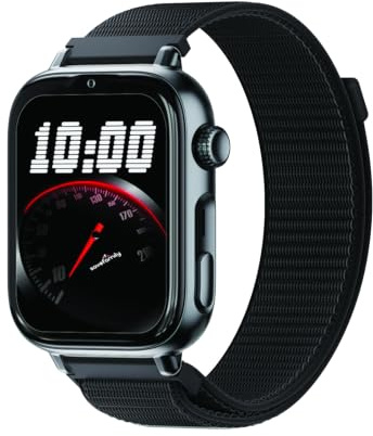 SaveWatch Plus 2 Nano SIM - Reloj para niños, GPS, cámara, botón SOS, Black Night