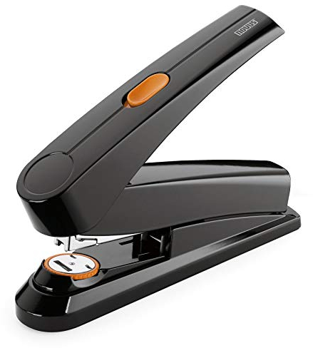 Novus B8FC B 8 FC Heftgerät (50 Blatt, Flachheftung, Hebelfunktion, inkl. 1000 Heftklammern) schwarz