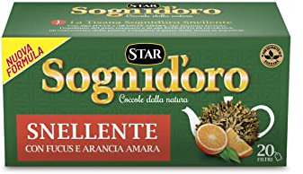 Sognid'oro - Tisana Snellente , con Te' Verde, Guarana' e Liquirizia, 20 filtri - 40 g