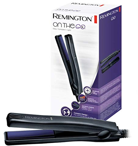 Remington Glätteisen - On The Go (schmaler Mini-Haarglätter im handlichen Design, 15cm, keramikbeschichtete Stylingplatten, ideal für unterwegs) Temperatureinstellung von 200°C, S2880 | 1er Pack