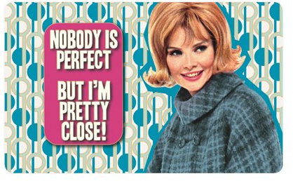 MIK funshopping Tablero Tabla de desayuno retro Nobody is Perfect.