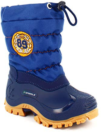 Spirale F097680SPI Mixte Enfant Bottes de Neige, Turquoise (Blu/Crepe 01319800), 23 EU