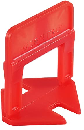 Raimondi Leveling System Heavy Duty Tile Leveling System 1/8'' HD Clips 2200pc Box, Red