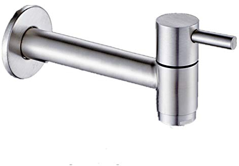 Wall Mounted Stainless Steel Bathroom Sink Faucet, Mop Pond Washing Machine Cold Water Tap, Garden Patio Lavatory Faucets, G1/2'' Thread