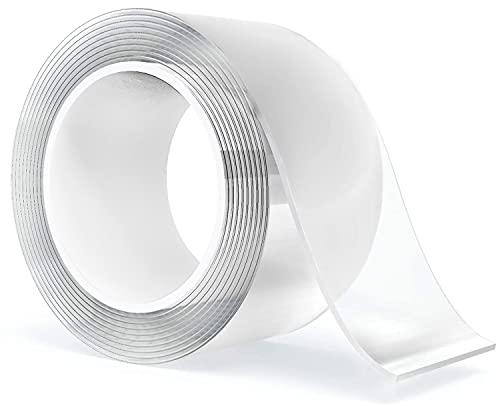 SUIXI Nano Transparentes Klebeband, Extra Starkes Doppelseitiges Klebeband, Double Sided Tape für Foto Wand, Küche, Zuhause, Auto oder Outdoor (Länge 5M Breite 5cm Dicke 2mm)