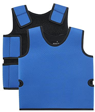Sensory Compression Vest for Kids Sensory Processing Disorder Vest Deep Pressure Comfort for Autism, Hyperactivity, Mood Processing Disorders, Breathable, Form-Fitting, Kids (Medium, Dark Blue)