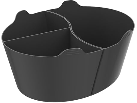 Jaeskeclip Silicone Crock pot Liner,Crock Pot Liners,Slow Cooker Liners,Crock Pot Dividers Silicone,with Three Compartments,Leak Proof,Durable and Reusable,Dishwasher Safe