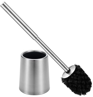Smartbin SUS304 Edelstahl Klobürste mit Halter Klobürstenhalter D11xH43CM Toilettenbürste WC Bürste und Halter WC Bürste Bürstenhalter Badezimmer PP-Borste Reinigungsbürste Edelstahl Gebürstet Silber