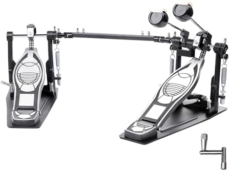 VAISOENY Double Bass Drum Pedal, Double Chain Kick Drum Pedal (V-JKC10)