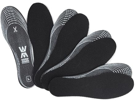 Suole per Scarpe da Uomo e Donna - Set di 4 Solette Spesse Super Active Pro per Scarpe e Stivali da Lavoro - Solette Comode e Traspiranti Worker Walker - 36 EUR - 46 EUR