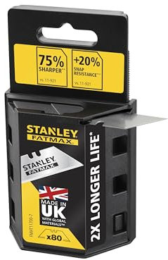 Stanley FatMax® Heavy-Duty Blades (Dispenser of 100), 20% Stronger, 75% sharper