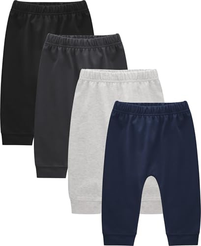JARMAKO Baby Boys Cotton Pants, Sweatpants, Shadow Crew, 6-9 Months