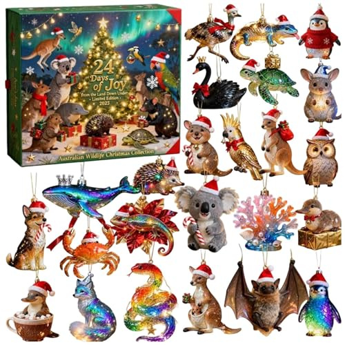 Calendari 'Avvento Animali Giocattolo da Collezione 2D per 24 Giorni