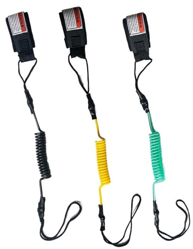 Zenithfghqm Bodyboard Leash 3 Pieces, Adjustable Surf Safety Wrist Strap, Elastic Lightweight Surfboard Replacement Leash, With Quick Release Strap And Swivel Connector