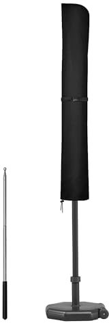 Dokon Parasol Covers Waterproof Garden Parasol Cover Heavy Duty Oxford Fabric Windproof Anti-UV Outdoor Umbrella Covers Fit 2m Diameter Parasols, Patio Brolly Cover with Rod (140x25.5/27cm)