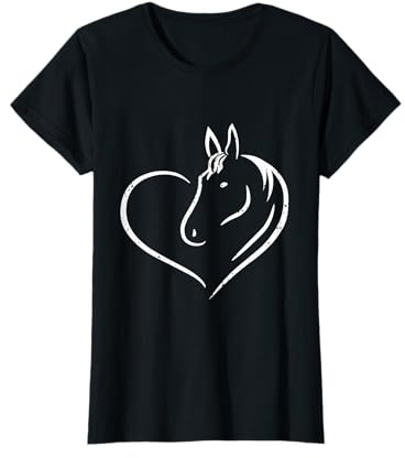 Heart Horse Cute Love Equestrian Horseback Riding Novelty T-Shirt
