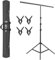 LEADZM Support de Toile de Fond Photo T-Forme 260 x 150 cm avec Trépied Réglable et 4 Pinces - Fond Studio Professionnel pour Photographie Portrait
