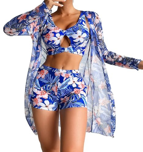 Lightening Deal of Day 3 Piece Swimwear Women Christmas Swimming Costume Racer Back Bikini Set Bikini Sets for Women UK Tummy Control Plus Size Thong Bikini Amazon Warehouse Clearance UK Pallets