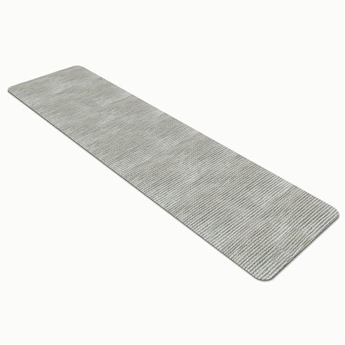Comart - Tappeto Cucina Nancy - Antiscivolo - Lavabile in Lavatrice - Moderna Passatoia in Ciniglia - Runner per Corridoio e Cucina - Morbido e Resistente - Made in Italy - Perla - 50x270 cm