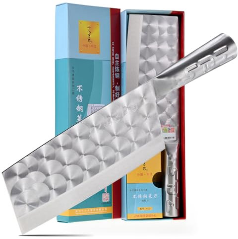 SHI BA ZI ZUO Couteau Boucher Couteau de Cuisine Professionnel Couteau à Légumes Pour Trancher et Hacher Avec Précision et Sans Effort