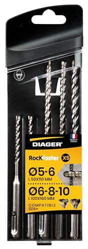 Coffret 5 Forets Béton ROCKFASTER SDS Plus Diager