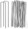 GROWNEER 100 Erdanker Bodenanker, 150mm lang, 25mm breit, Ø 3 MM, Anti Rost Verzinkte Befestigungsanker erdnägel stabil für Garten Mulch und Kunstrasen Camping Reise