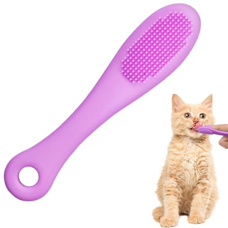 Spazzola per il mento del gatto: spazzolino da denti orale flessibile per il mento, spazzola per il mento in silicone con design migliorato, spazzola per mento in silicone, cuccioli e gattini