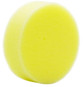 Éponge de Nettoyage 2 Pièces en Mousse Jaune pour Cirage et Lavage