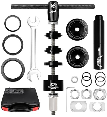 NEWFUN Einpresswerkzeug Fahrrad, Tretlager Werkzeug, Fahrrad Werkzeugkoffer, Professionelles Fahrrad-Einpresswerkzeug für die Montage und Demontage von BB86/30/92/PF30 Innenlagern (Black)