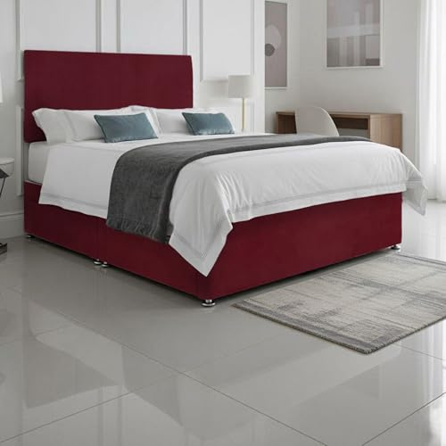 SANA SLEEP Stylish Double Bed with Headboard and Mattress, Compact Design with 2 Drawers on Same Side, Perfect for Small Bedrooms, Durable UK-Made Frame, Complete Bed Set for Cozy Spaces